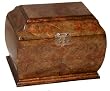 Classically european bombe box, gold stencil design - handpainted Classically european bombe box, gold stencil design - handpainted