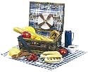 Picknickkoffer Picknickkorb mit Inhalt f. 2 Personen