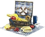Picknickkoffer Picknickkorb mit Inhalt f. 2 Personen