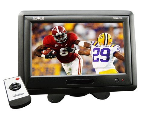 Absolute PHM709B (Black) 7 TFT-LCD Monitor for Headrest,Visor, or Stand Alone Installation with Remote