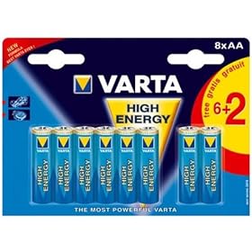 Varta - 4906SO - Piles LR6 High Energy - 6 piles LR6 AA + 2 offertes