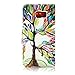 Galaxy S7 Case,S7 Case, Tradekmk(TM);Colored Design PU Leather Card Holders Stand Wallet Phone Case Cover(Colorful Tree) For Samsung Galaxy S7, [+Stylus+Screen Protector]Samsung Galaxy S7 Case