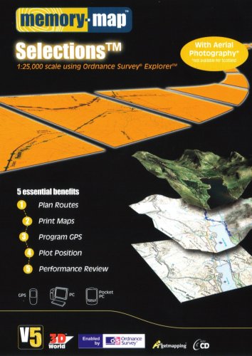 Memory-Map V5 Selections - OS 1:25,000 - Up to 2,500 sqkm