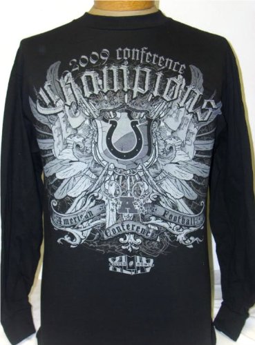 2009 AFC Champions - Indianapolis Colts Super Bowl XLIV Black Long Sleeve T-shirt!