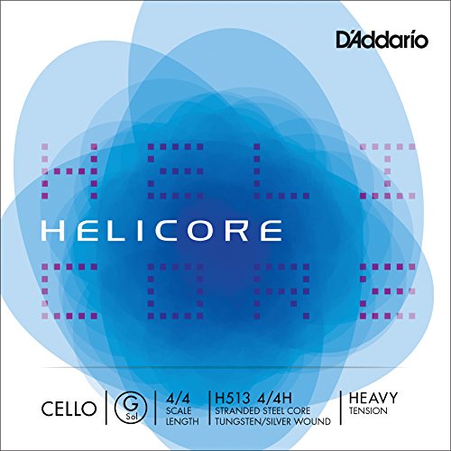 D'Addario Helicore Cello Single G String, 4/4 Scale, Heavy Tension