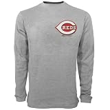 Cincinnati Reds Ash Team Logo Long Sleeve Thermal T-shirt