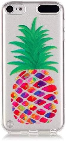 For Ipod Touch 5 Case,Ipod Touch 5 Clear Cover,Fivers(TM) Fashion Colors and Patterns Ultra-thin Slim Clear Soft TPU Cover Phone Cases for Ipod Touch 5 (Pineapple)