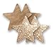 Nippies Gold Sequin Satin Star Waterproof Self Adhesive Fabric Nipple Cover Pasties