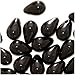 Czech Glass Beads 9mm Teardrops Jet Black (50)