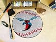 Delaware State Univ Baseball 29" Round Floor Mat (Rug) - Delaware State Hornets