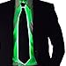 NEON NIGHTLIFE Light Up Neck Tie Men's Fiber Optic Novelty Lighted, Green