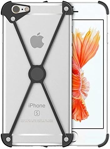 For Iphone 6 Case,Iphone 6s Case (4.7 Inch),Hotoy(TM) High-end Atmosphere Aviation Aluminum Metal 4-corner Bumper with Magnet Function Attachable Car Kickstand Phone Cases (Black)