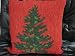 Cristmas Tree Wool Hooked Pillow