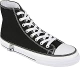 Zipz Jet Black HiTop Casual Shoes