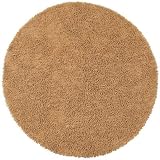 Shagadelic Tan Chenille Twist Shag Round Rug Size: Round 3 x 3