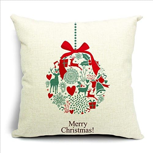 Merry Christmas Gifts to Every Home Cotton Linen Throw Pillow Case Cushion Cover Home Sofa Decorative 18 X 18 Inch Pillowcase