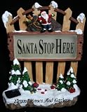 Solar Powered Santa Stop Here Sign