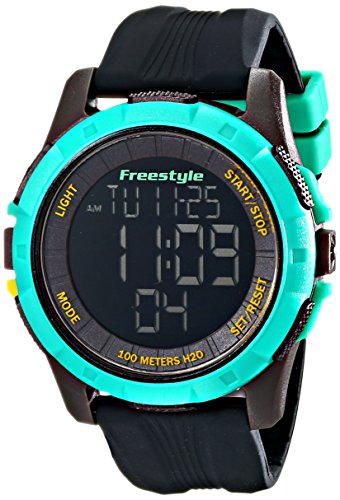 Freestyle Men's 10017006 Kampus XL Digital Black and Teal Watch