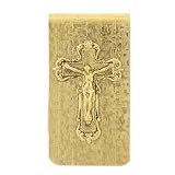 Gold Crucifix Money Clip