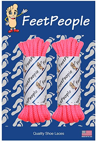FeetPeople Round Shoe Laces for Boots/Shoes , Various Colors and Lengths