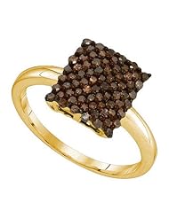 0.50CTW COGNAC DIAMOND FASHION RING