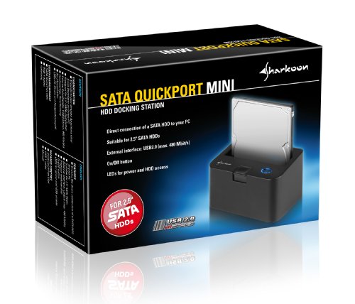 SHARKOON HDD dock QuickPort Mini Docking Sation fuer 2.5Z 6,4cm SATA u SSD Festplatten ink Preisvergleich