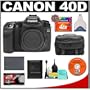Canon EOS 40D 10.1-Megapixel Digital SLR Camera Body with 4GB CF Memory Card + Spare BP-511 Battery + Case + Bonus Accessory Kit