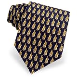 Men's Microscopes Small Silk Tie by Museum Artifacts in Navy Blue