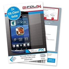 atFoliX FX-Clear Displayschutzfolie f�r Sony-Ericsson Xperia neo (2-er Pack) - Displayschutz kristallklar! H�chste Qualit�t - Made in Germany!