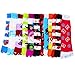 RSG Hosiery Funky Striped Toe Socks 6 Pairs or 12 Pairs Assorted Colors