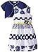 Youngland Little Girls' Mixed Print and Eyelet Dress with Knit Shrug