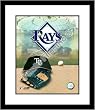 Tampa Bay Rays MLB Framed 8x10 Photograph Team Logo and Baseball Cap Collage