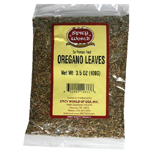 Spicy World Oregano Leaves, 3.5-Ounce Bags (Pack of 6)
