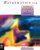Mathematics for Business, Economics & Finance
