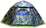 Camouflage Three Person Hexagon Dome Tent by Ttexsport