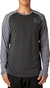 Fox Racing Mens Gravity Tech Long-Sleeve Shirt, Heather Black, Large