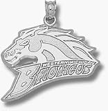 Western Michigan Broncos Broncos Logo 5/8 Pendant - Sterling Silver Jewelry