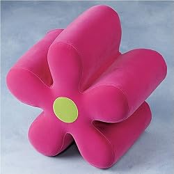 LumiSource Mini Flower Ottoman, Pink/Green