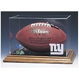 Casework New York Giants Simulated Wood Base Football Display Case