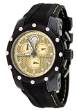 Corvette #CR281-CIPB Men's Black IP Stingray Series Black Silicone Strap Chronograpgh Watch