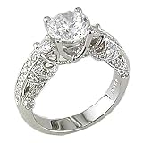 0.65 ct Round Diamond Engagement Ring Setting 18k White Gold