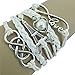 Bessky Women's Leather Charm Bracelet