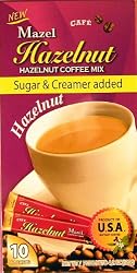 Mazel Caf&eacute; Hazelnut Coffee Mix Singles (10 Packets each) FOUR BOXES