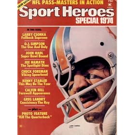 Larry Csonka Miami Dolphins 1974 Sport Heroes magazine