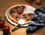 Mayfair & Jackson Pizza Stone with Cutter and Rack 15-in.