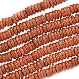 Real Copper Plated Heishe Spacers 3.5mm-16 Inch Strand