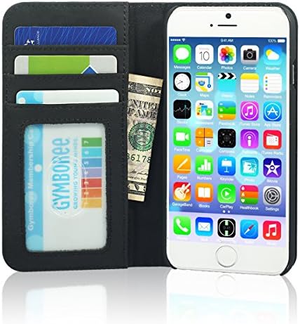 EC Technology® iPhone 6 Case Genuine Leather Handmade Wearable Wallet Classical Book Cover With Credit Card ID Holders For iPhone 6 4.7