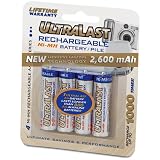 Ultralast UL-4AA2600 AA NiMH Rechargeable Battery Retail Pack