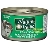 Natural Value Cat Food, Chunk Style Seafood Platter, 3-Ounce Cans (Pack of 24)