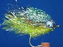 NEW FLIES Pearlescent Nuclee-r Cloned Baitfish - Purple & Fluorescent Yellow Chartreuse UVA